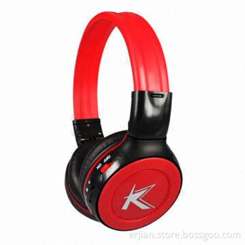 Fashionable light-up headphones with MP3 player built-in, FM radio, OEM services